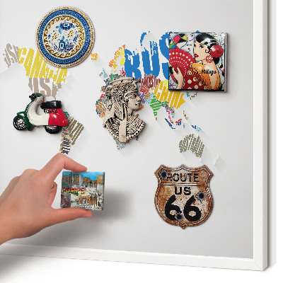 Magnetisch bord van metaal in een witte lijst Kleurenkaart