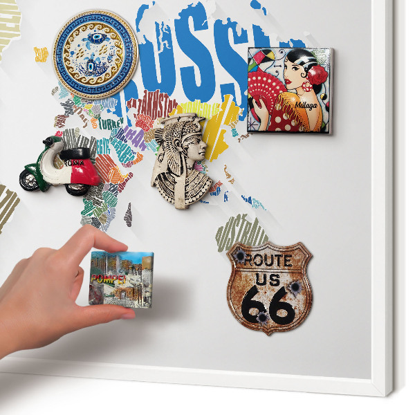 Magnetisch bord van metaal in een witte lijst Kleurenkaart