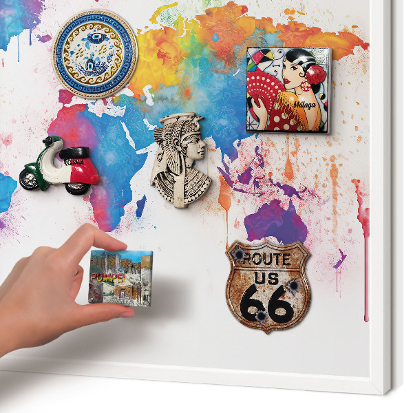 Magnetisch bord voor de muur met witte lijst Kleurenkaart