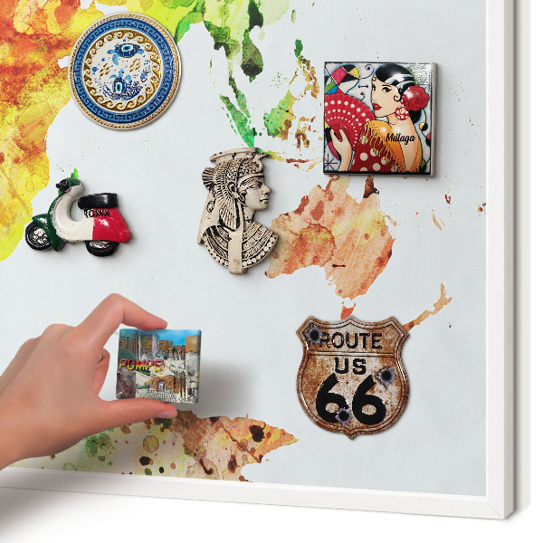 Magnetisch bord van metaal in een witte lijst Kleurenkaart