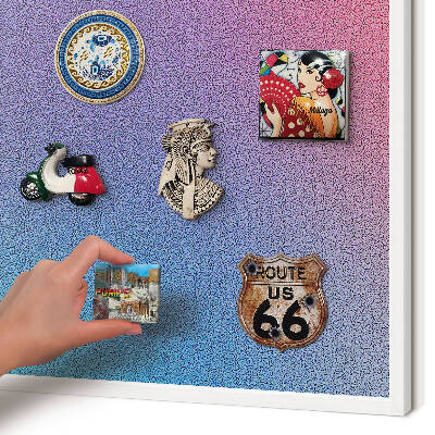 Magnetisch bord voor de muur met witte lijst Kleurrijk verloop
