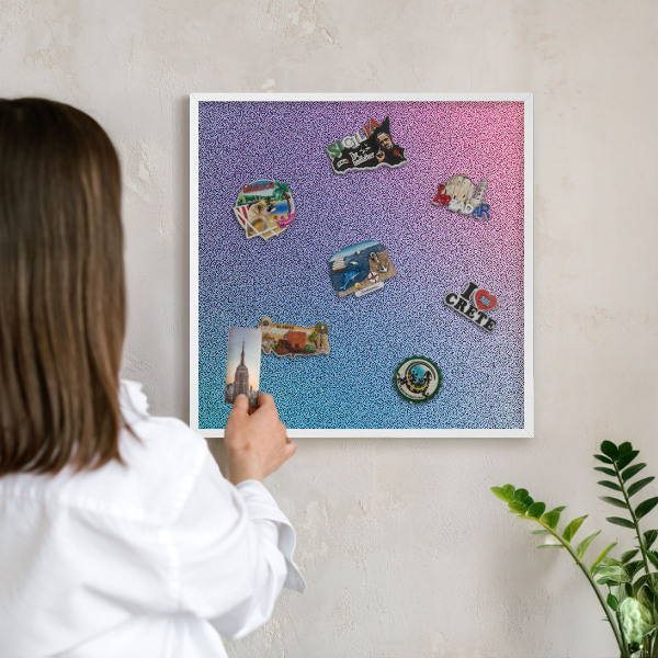 Magnetisch bord voor de muur met witte lijst Kleurrijk verloop