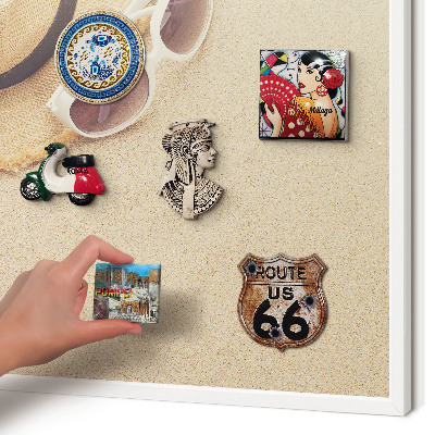 Magnetisch bord voor de muur met witte lijst Zomerstrand