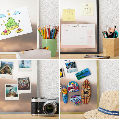 Magnetisch bord van metaal in een witte lijst Retro reizen