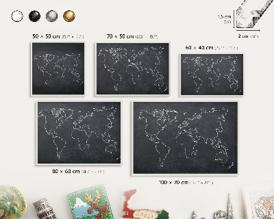 Magnetisch bord van metaal in een witte lijst Krijtwereld