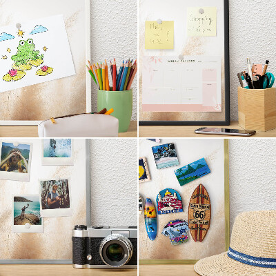 Magnetisch bord voor de muur met witte lijst Essentiële grassen