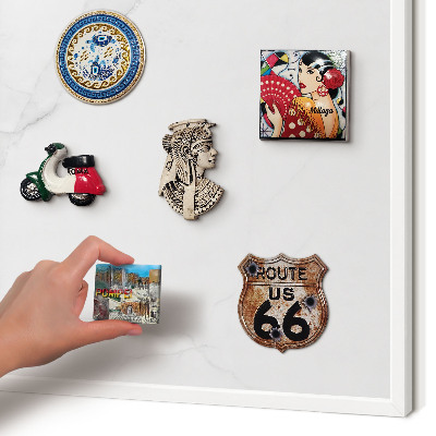 Magnetisch bord voor de muur met witte lijst Marmerpatroon