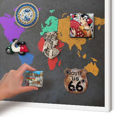 Magnetisch bord voor de muur met witte lijst Kleurenkaart