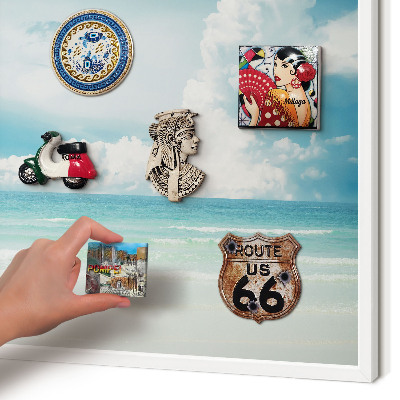 Magnetisch bord voor de muur met witte lijst Maritieme harmonie