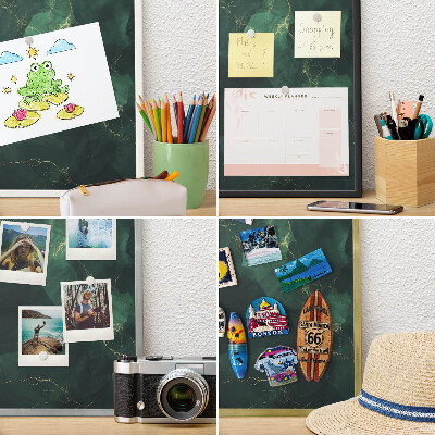Magnetisch bord voor de muur met witte lijst Groene diepte