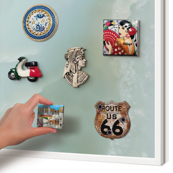 Magnetisch bord voor de muur met witte lijst Vreedzame harmonie