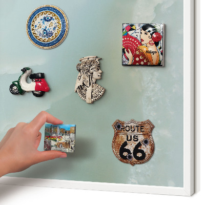 Magnetisch bord voor de muur met witte lijst Vreedzame harmonie