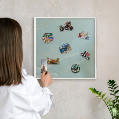 Magnetisch bord voor de muur met witte lijst Vreedzame harmonie