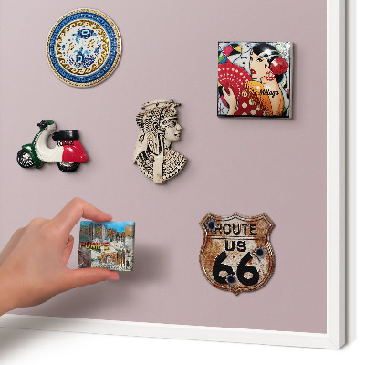 Magnetisch bord voor de muur met witte lijst Pastel lila