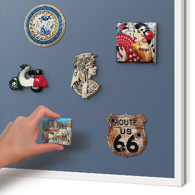 Magnetisch bord van metaal in een witte lijst Pastel marineblauw