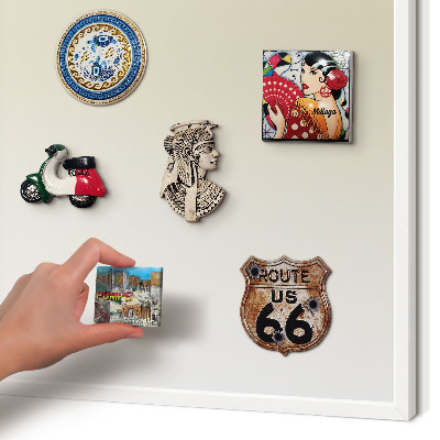 Magnetisch bord van metaal in een witte lijst Crèmekleurige overgang