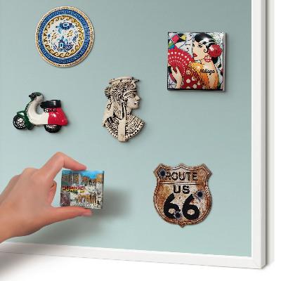 Magnetisch bord voor de muur met witte lijst Turkooizen kleurovergang