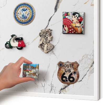 Magnetisch bord voor de muur met witte lijst Moderne elegantie