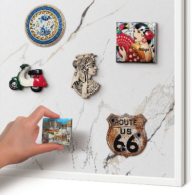 Magnetisch bord voor de muur met witte lijst Moderne elegantie