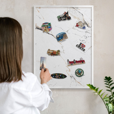 Magnetisch bord voor de muur met witte lijst Moderne elegantie