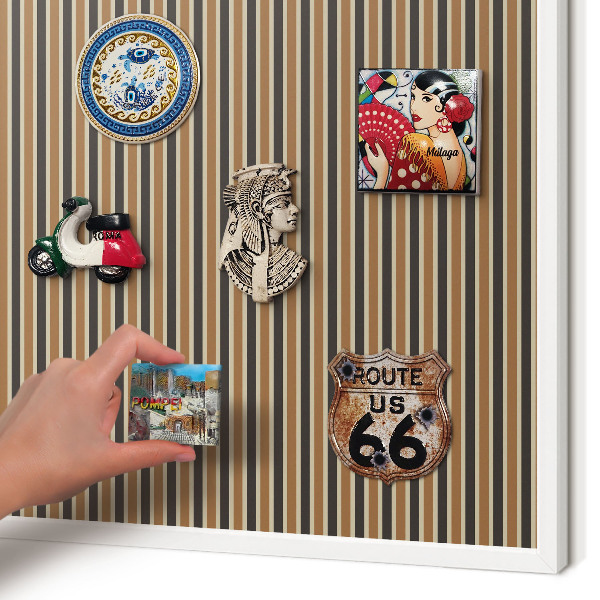 Magnetisch bord van metaal in een witte lijst Geometrisch patroon