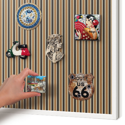 Magnetisch bord van metaal in een witte lijst Geometrisch patroon