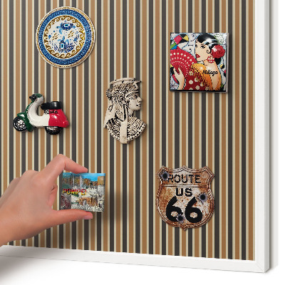 Magnetisch bord van metaal in een witte lijst Geometrisch patroon
