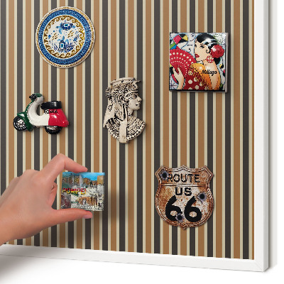 Magnetisch bord van metaal in een witte lijst Geometrisch patroon