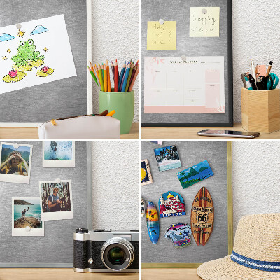 Magnetisch bord voor de muur met witte lijst Metaalachtig oppervlak