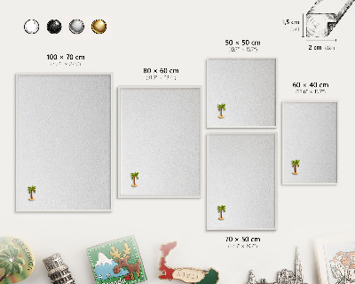 Magnetisch bord van metaal in een witte lijst Witte textuur
