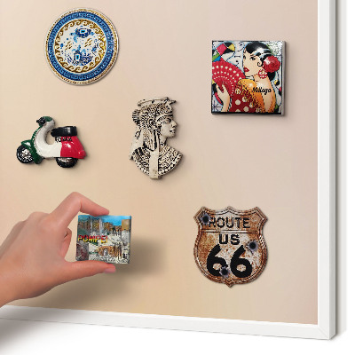 Magnetisch bord voor de muur met witte lijst Zachtbeige