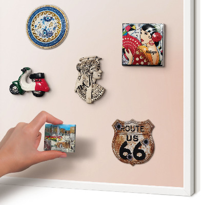 Magnetisch bord voor de muur met witte lijst Pastel Charm