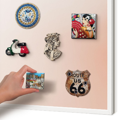 Magnetisch bord voor de muur met witte lijst Pastel Charm