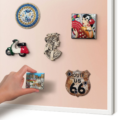 Magnetisch bord voor de muur met witte lijst Pastel Charm