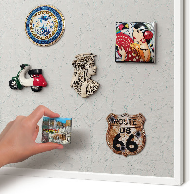 Magnetisch bord van metaal in een witte lijst Plantenpatroon