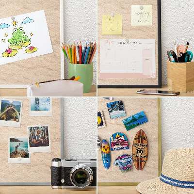 Magnetisch bord voor de muur met witte lijst Natuurlijke elegantie