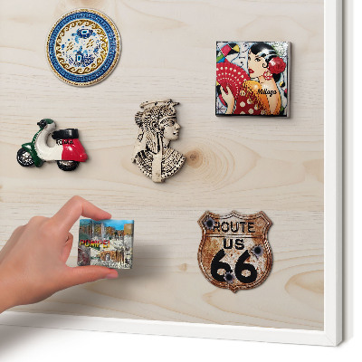 Magnetisch bord van metaal in een witte lijst Houten patroon