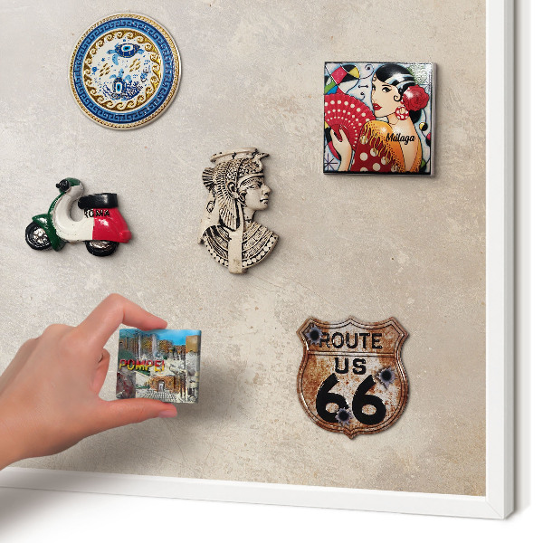 Magnetisch bord voor de muur met witte lijst Neutrale achtergrond