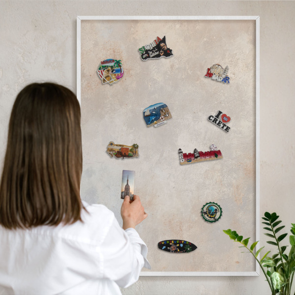 Magnetisch bord voor de muur met witte lijst Neutrale achtergrond