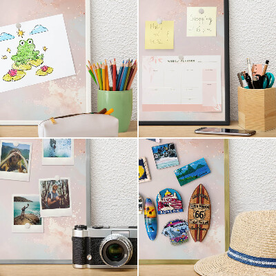 Magnetisch bord voor de muur met witte lijst Pastel harmonie
