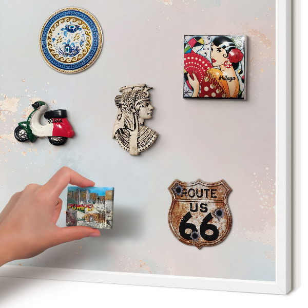 Magnetisch bord voor de muur met witte lijst Pastel harmonie