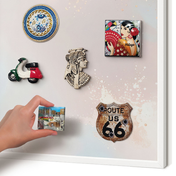 Magnetisch bord voor de muur met witte lijst Pastel harmonie