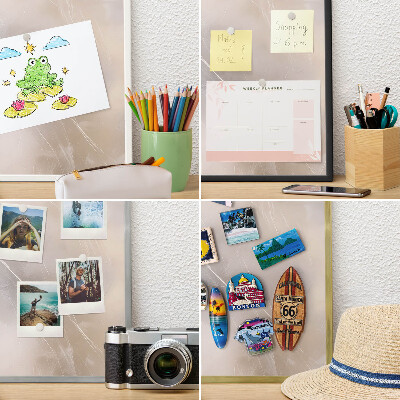 Magnetisch bord van metaal in een witte lijst Zachte lichtheid