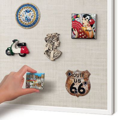 Magnetisch bord voor de muur met witte lijst Subtiele elegantie