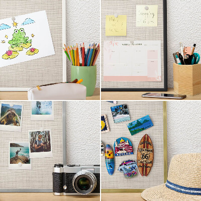 Magnetisch bord voor de muur met witte lijst Subtiele elegantie
