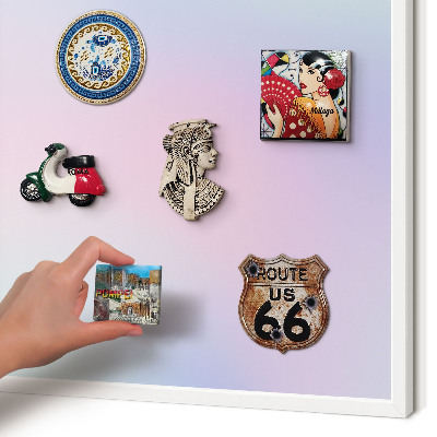 Magnetisch bord voor de muur met witte lijst Pastelkleurige overgang