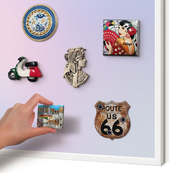 Magnetisch bord voor de muur met witte lijst Pastelkleurige overgang