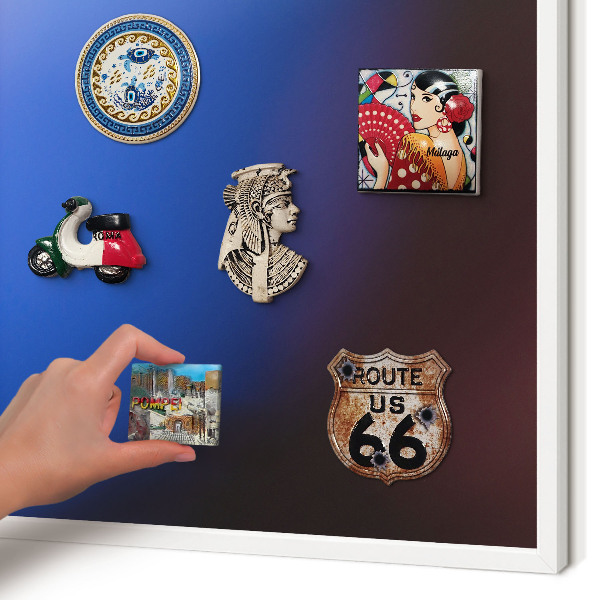 Magnetisch bord voor de muur met witte lijst Kleuren van Balans
