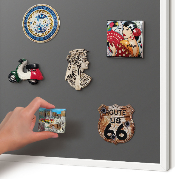 Magnetisch bord voor de muur met witte lijst Donkergrijs