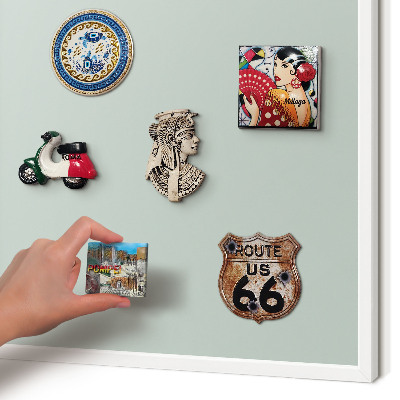 Magnetisch bord voor de muur met witte lijst Lichte munt